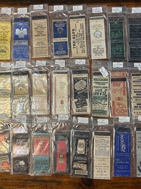 Lot of old matchbook covers